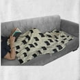 thumbnail image 6 of Cartoon Soft Flannel Fleece Throw Blanket, Nursery Pattern with Unicorn Cats with Colorful Horns, Cozy Plush for Indoor and Outdoor Use, 50" x 60", Eggshell Charcoal Grey, by Ambesonne, 6 of 6