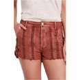 thumbnail image 1 of Free People Shorts de mezclilla informales con ribete de encaje para mujer, naranja, 2, 1 of 1
