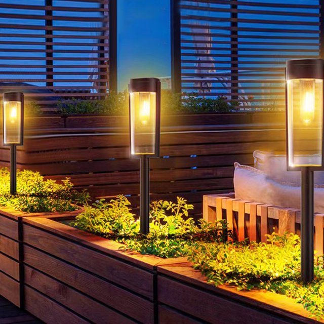 2/4/6 Uds lámpara de decoración de jardín 8LM lámpara de paisaje para pasarela de césped balcón patio