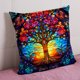 thumbnail image 3 of 4 Uds. Fundas Almohada Decorativas Con Lino Y La Suerte 45x45cm, 3 of 9