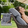 thumbnail image 2 of Outdoor Rattan Chair Cushions, Waterproof Patio Chair Replacement Cushions, 6in Thick Seat Back Cushion for Deck Yard and Poolside（Gray）, 2 of 6
