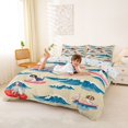 thumbnail image 3 of Homewish Cartoon Pet Dog Bedding,Ocean Wave Surfboard Duvet Cover Full,Beige,Colorful Stars Reversible,3 Pieces,1 Duvet Cover and 2 Pillowcases, 3 of 6