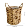 thumbnail image 2 of 5.9 in Woven Flower Basket，Plant Flower Pots ，Wicke Rattan Vase Storage Bins Box Container Sundries Organizer, 2 of 9