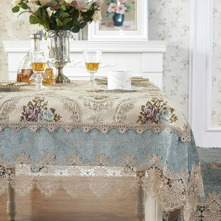 

dosili Table Cloth Jacquard Thicken Tablecloth Europe Luxury Embroidered Table Dining Round Table Cover Lace Coffee Table Fabric Home