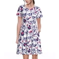 thumbnail image 1 of Disketp music Skull record mike para Vestido de Manga Corta para Mujeres, Vestidos de Verano para Mujeres, Casual y Holgado para la Playa, 1 of 6
