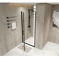 thumbnail image 3 of 34 in. W x 72 in. H Pivot Shower Door with 1/4 "(6 mm) Tempered Glass, Matte Black, 3 of 11