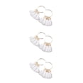 thumbnail image 1 of Pendientes de araña Sonducket bohemio con borla Adorno Aro color Blanco, 1 of 6