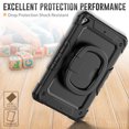 thumbnail image 4 of For iPad 6th/5th Generation Case 9.7 inch 2018/2017, 360 Rotating Shockproof Cover with Stand, Handle, Shoulder Strap, Black, 4 of 7