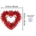thumbnail image 4 of Coronas de corazón de San Valentín, paquete de 6, oropel rojo en forma de corazón, 4 of 7