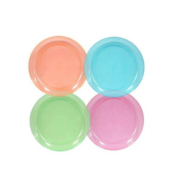 Party Source 6" Plastic Salad/Dessert Plastic Disposable Party Plates 40 Count