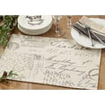 thumbnail image 2 of SARO 0044.N1420B Old Fashioned Vintage Script Print Design Placemat  Natural - Set of 4, 2 of 3