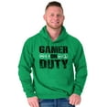 thumbnail image 4 of Gamer On Duty Video Games Nerdy Geeky Hoodie Hooded Sweatshirt Men Brisco Brands L, 4 of 6