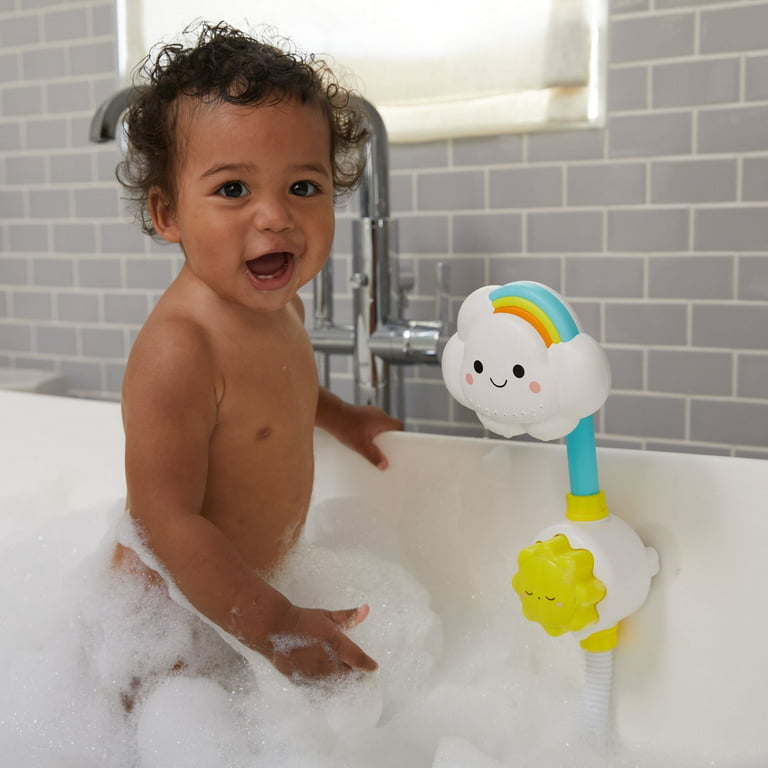 Sumobaby Baby Bath Shower Head with Water Thermometer, 3-in-1 Rechargeable  Bath Toys, 3 Exchangable Shower Heads and Soft Silicone Baby Brush, for