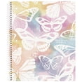 thumbnail image 3 of Five Star 1 Subject Wide Ruled Notebook Plus Study App, 8" x 10.5", Pastel Butterfly, Poly, Spiral, 80 Sheets, 3 of 7