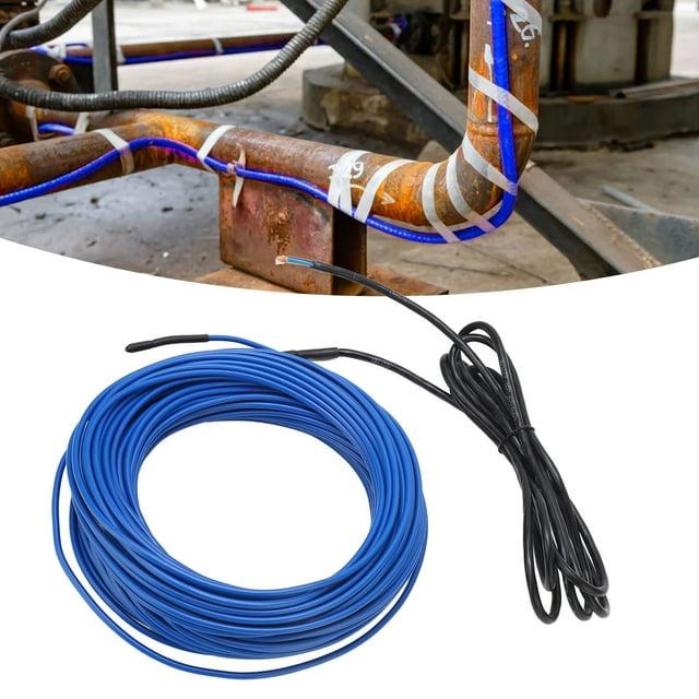 20M Heating Cable, Rapid Heating, Pipe , IP68 Waterproof, 300W, for RVs, Basements, Garages