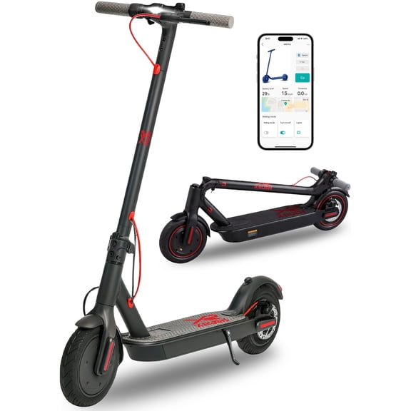 Scooter Eléctrico X Rush Negro Plegable 500W 30 km/h con Batería de Litio, App Tuya y Pantalla LCD