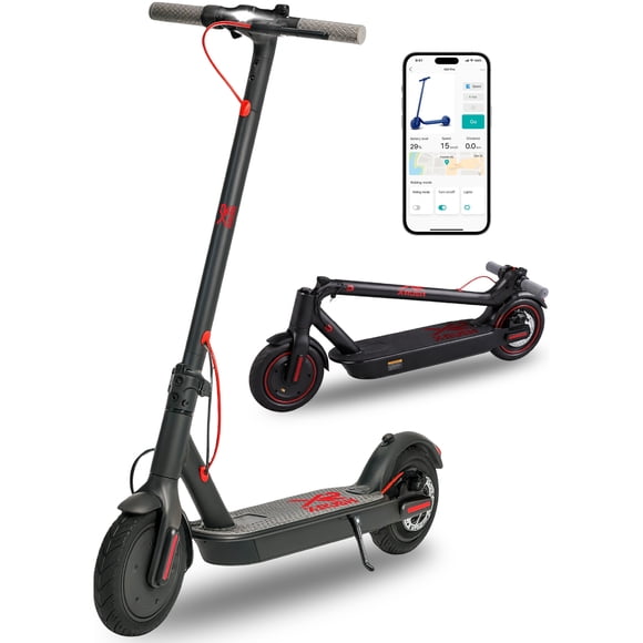 Scooter Eléctrico X Rush Negro Plegable 500W 30 km/h con Batería de Litio, App Tuya y Pantalla LCD