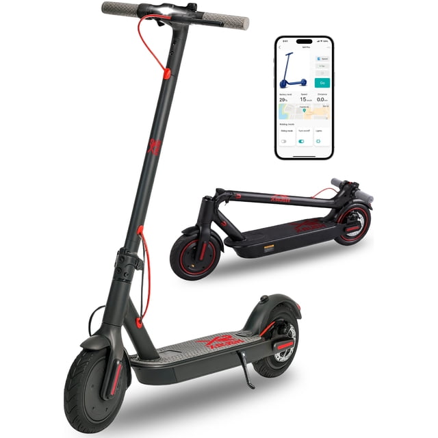 Scooter Eléctrico X Rush Negro Plegable 500W 30 km/h con Batería de Litio, App Tuya y Pantalla LCD