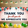 thumbnail image 6 of Decorative Design Thank You Banner Balloon Decoration Appreciation Banner Colorful Theme for Employee Recognition Corporate Events Gratitude Parties, 6 of 8