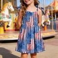 thumbnail image 2 of KPOPLK Girls July 4th Dresses Red White Blue Star Toddler Patriotic Outfit American Flag Sundress 1-8 Years(4-5 Years,Blue), 2 of 5