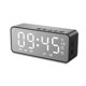 thumbnail image 1 of Superficie del espejo 3-en-1 Reloj de alarma Gran pantalla Bluetooth Compatible con Bluetooth Altavoz de reducción de ruido Tiempo real Temperatura Meter Relojes Tipo 1 Negro Inevent HA011424-03, 1 of 6