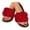 Red, variant on Women's Flower Flat Sandals Yoga Mat Dressy Open Toe Slip on Slides 2026 Comfortable Summer Beach Walking Slippers Shoes Black Size 7