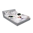 thumbnail image 2 of Animal Fitted Sheet & Pillow Sham Set, Cat Print Kitten Kitty Face Look Closeup Portrait Digital Photography Domestic Pet, Decorative Printed 6 Piece Bedding Decor Set, Queen, Multicolor, by Ambesonne, 2 of 3