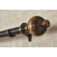 thumbnail image 5 of Deco Window 72 to 144 inches Adjustable Curtain Rod for Windows with Natural Wood Finials (1'' Diameter, Brown Matte), 5 of 9