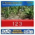 thumbnail image 4 of Curb and Median Stencils - 6 inch Number KIT Stencil Set - (12 Piece) - 6" x 4" x 1/8" (128 mil) - Pro-Grade Pro-Grade - 1/8" (126 mil) thick, 4 of 5
