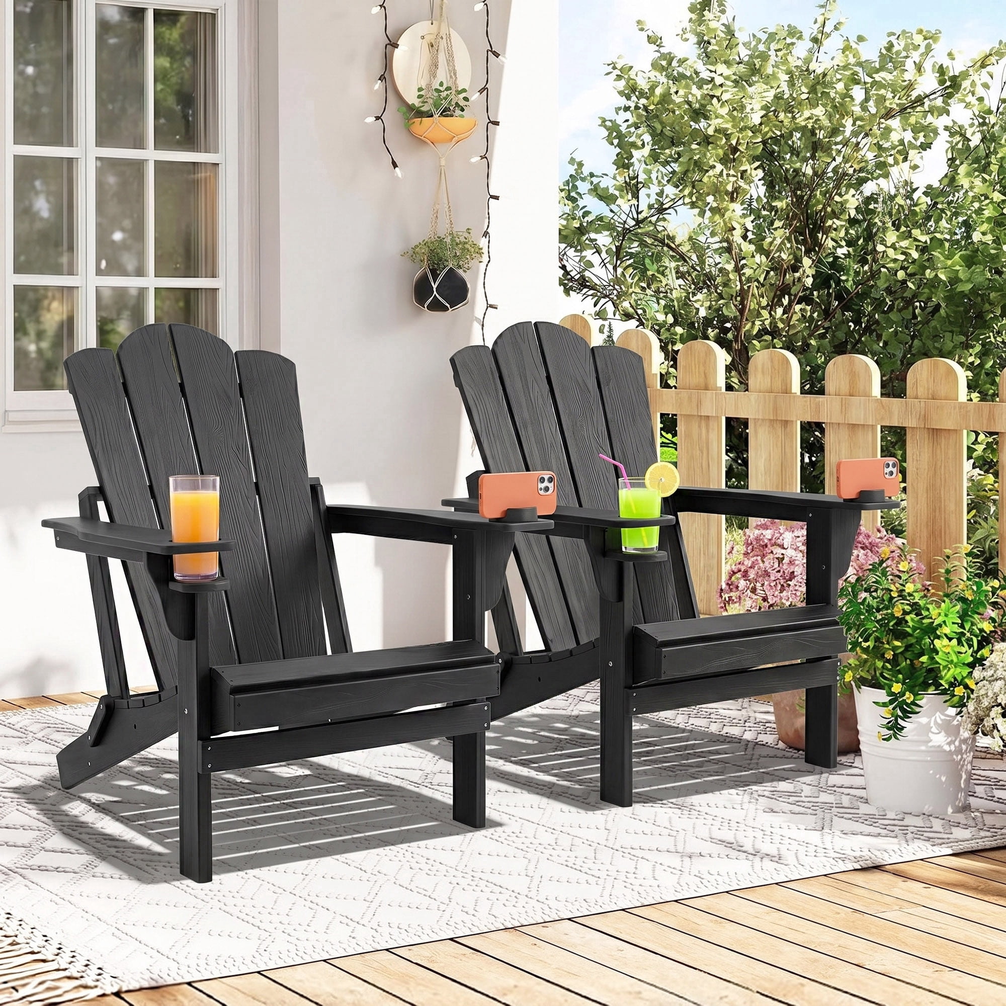 Adams Real Comfort Outdoor Resin Stackable Adirondack Chair