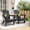 Black/2 Pcs, variant on Tappio HDPE Adirondack Chair, Patio Seat All Weather Outdoor Patio Chair with Cup Holder for Lawn Yard Fire Pit, Red