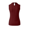 thumbnail image 6 of Womens Tank Tops Waffleknit Collared Sleeveless Camisole Top for Women Hollow Out Back Dressy Casual Tanks, 6 of 7