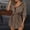 Khaki, variant on Women’s Trendy Shirt Roll Up Sleeve Button Down Shirt Dress Summer Curved Hem Business Casual Loose Belted Mini Dresses