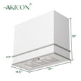 thumbnail image 6 of Akicon Range Hood 36 Inch, Ultra Quite Stainless Steel Ducted Kitchen Hood, Wall Mount Square Vent Hood with LED Light and Dishwasher-Safe Filters, 3 Speeds, 600 CFM (AK-HS36HB-SWN), 6 of 7