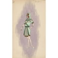 thumbnail image 2 of Will R. Barnes 12x18 Gold Ornate Wood Frame and Double Matted Museum Art Print Titled - Woman's Costume; Short Green Skirt, 1 (1919), 2 of 4