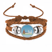 Kazan Russia National Symbol Pattern Bracelet Wristband Leather Jewelry Ornament