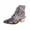 Blue, variant on asdoklhq Womens Waterproof Work Boots,Winter Ladies Flat Embroidered Lace-up Retro Casual Ankle Boots