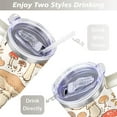 thumbnail image 5 of Retro Mushroom 40 Oz Tumbler with Handle Lid and Straw, Stainless Steel Double Walled Vacuum Insulated Cup, Cute Anniversary Wedding Birthday Gifts Tumbler for Women Men Friends Outdoor Indoor, 5 of 7