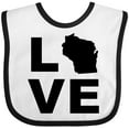 thumbnail image 3 of Inktastic Love Wisconsin Boys or Girls Baby Bib, 3 of 4