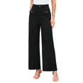 thumbnail image 2 of Women'S Cargo Business Work Casual Trousers with Pockets Black XXL, 2 of 9