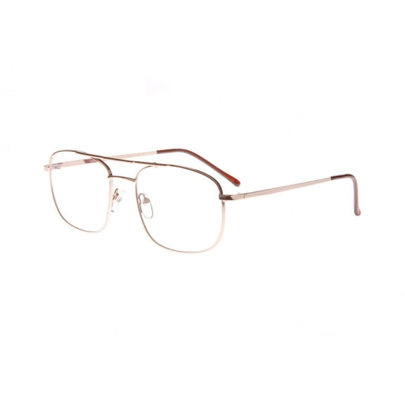 NEW HORIZON EYEWEAR Gold PORT Aviator Eyeglasses 55mm with Case
