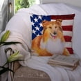 thumbnail image 3 of USA Design with Dog Fabric Decorative Pillow, 3 of 4