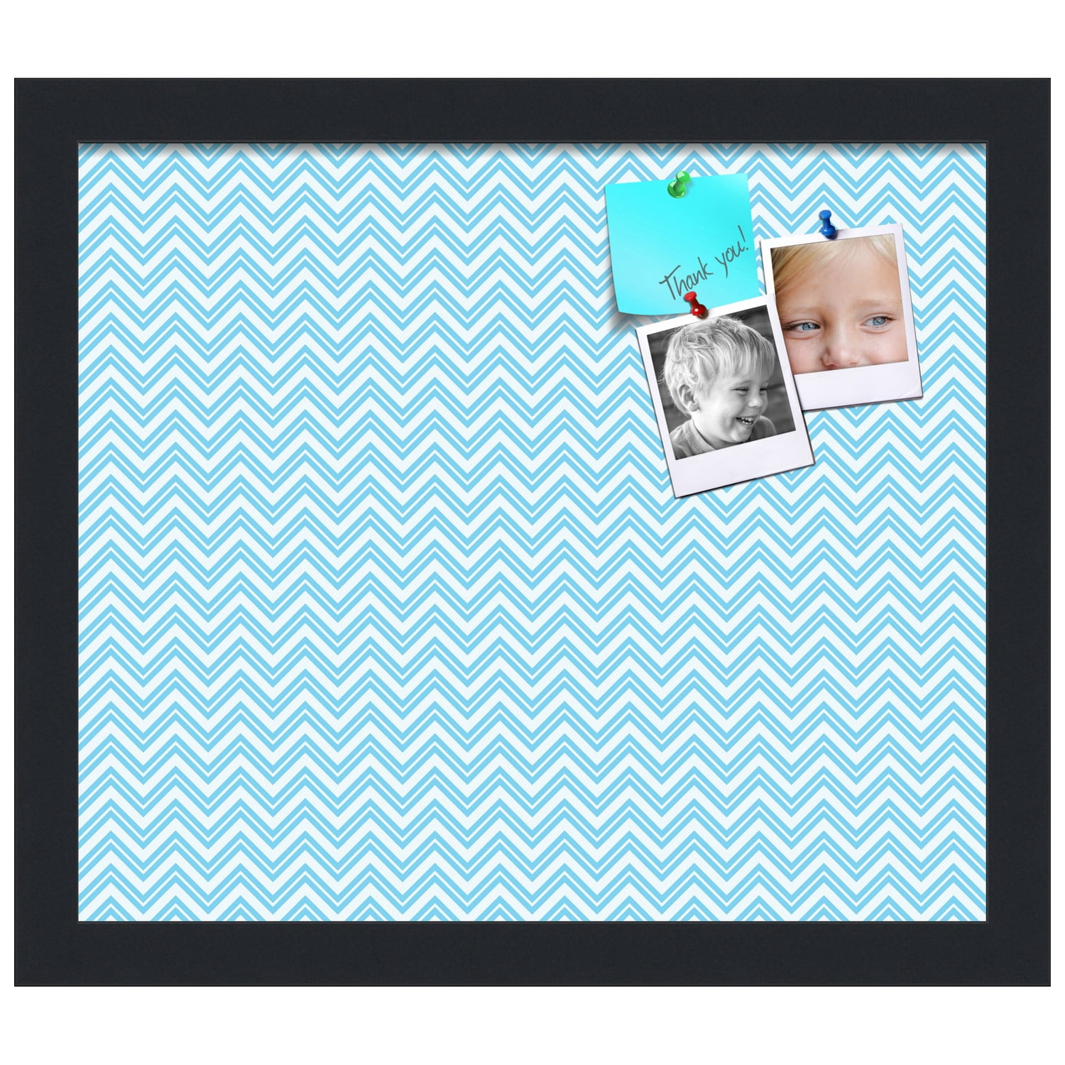 PinPix ArtToFrames 12x10 Custom Cork Bulletin Board    Poster Board Has a Fabric Style Canvas Finish, Framed in Satin Black (PinPix-247)