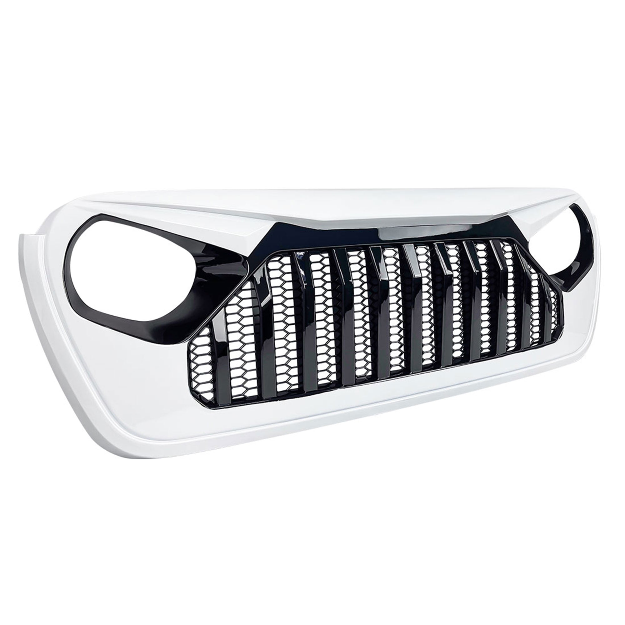 American Modified Vader Grille w/Mesh for 18-22 Jeep Wrangler, Black/White  