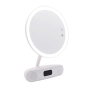 Impressions Vanity Melody Round Duotone Lighted Makeup Mirror with Adjustable Brightness (White)