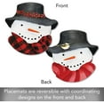 thumbnail image 5 of CounterArt Snowman Shaped Reversible Easy Care Set of 2 Placemats, Made in The USA, 5 of 7