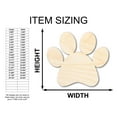 thumbnail image 2 of Unfinished Wood Paw Print Shape - Pet Craft - up to 46" 18" / 1/2", 2 of 5