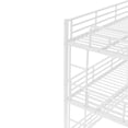 thumbnail image 6 of Harper & Bright Designs Triple Bunk Bed Twin over Twin over Full with Safety Guardrails, Metal Floor Bunk Bed Frame for Boys and Girls, Light White, 6 of 11