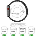 thumbnail image 6 of moogdieo Band Compatible with Apple Watch Band 42mm (Series 10/11) 41mm 40mm 38mm Premium Stainless Steel Metal Replacement Strap Compatible with iWatch SE Series 11 10 9 8 7 6 5 4 3 2 1, Black, 6 of 15
