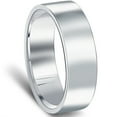 thumbnail image 3 of Pompeii 10k White Gold 6mm Flat Comfort Fit High Polished Wedding Band Mens Ring (,), 3 of 3